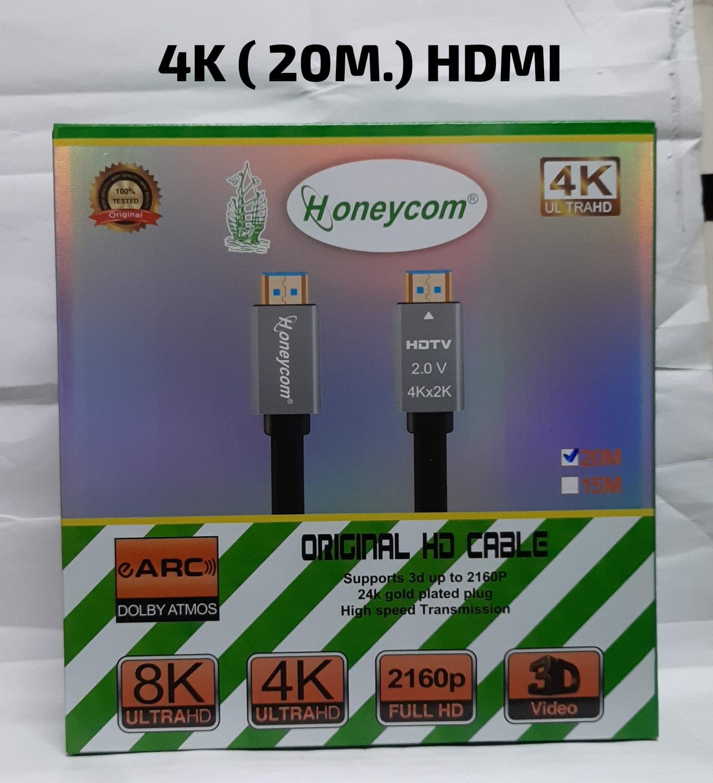 Honeycomb 4K HDMI to HDMI Cable - 20 Meters - Image 1