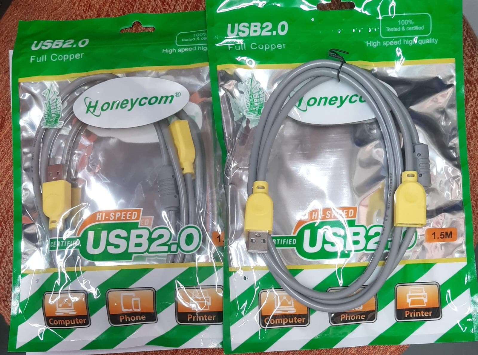 Honeycom USB Male to Female Extension Cable, 1.5m