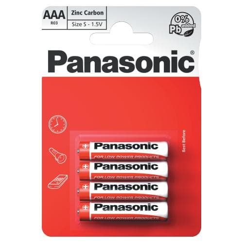 Panasonic Pencil Cells AAA (Red)