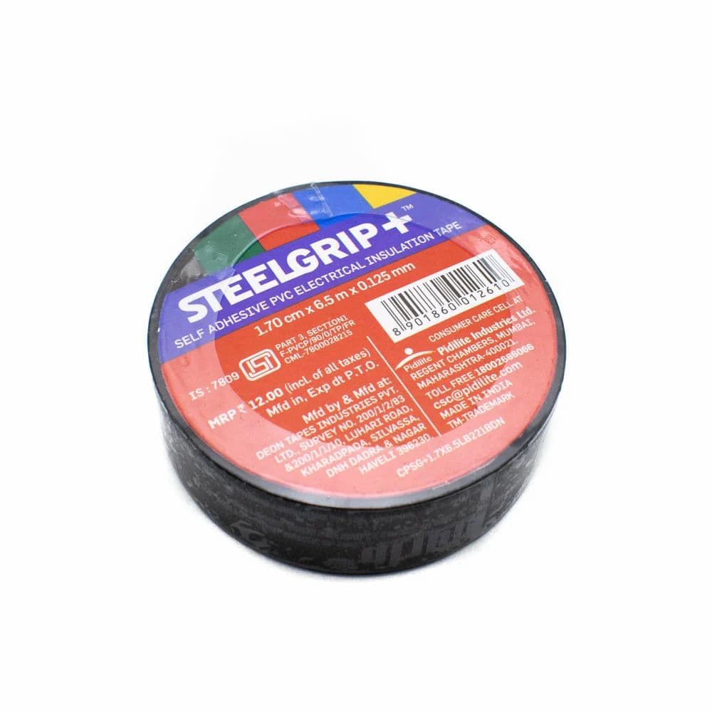 Insulation Tape, Black (Steelgrip by Pidilite)