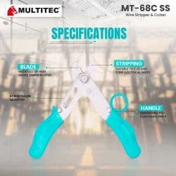 Multitech Wire Stripper 68C Stainless Steel