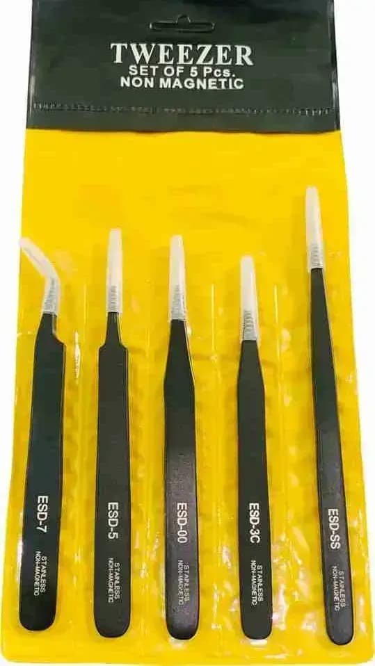 Tweezers Set of 5 Pieces